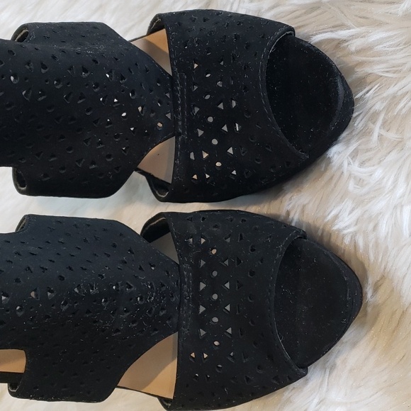 APT. 9 Stiletto Black Heeled Platform Sandals Size 7 - Picture 3 of 8